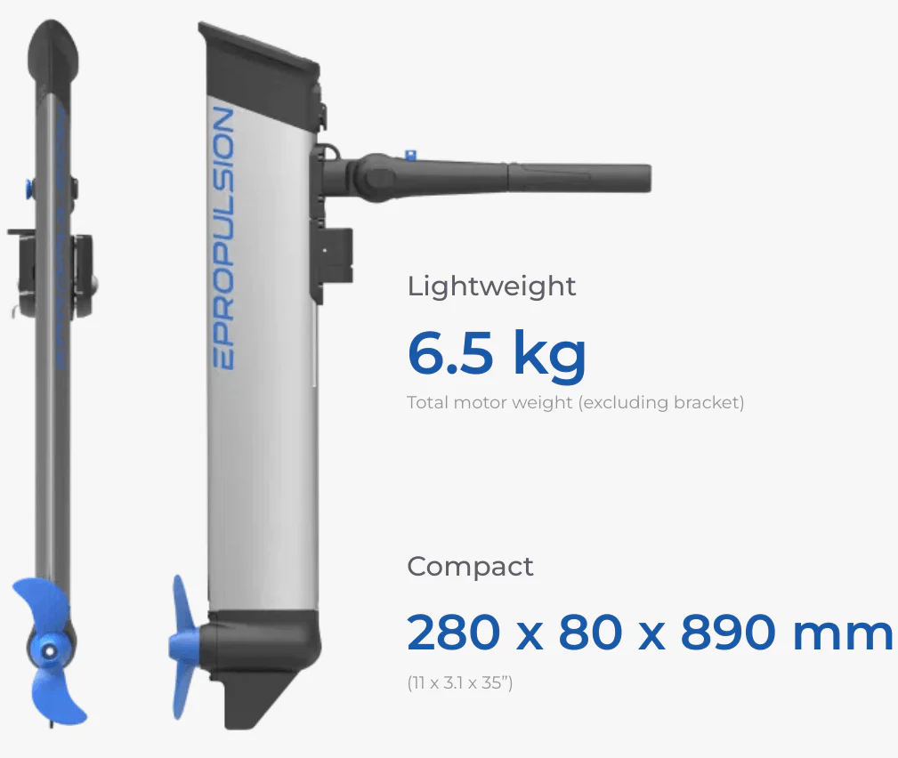 ePropulsion eLite 0,8 kW Stuurknuppel Elektrische buitenboordmotor inclusief 0,4 kWh accu - Image 11