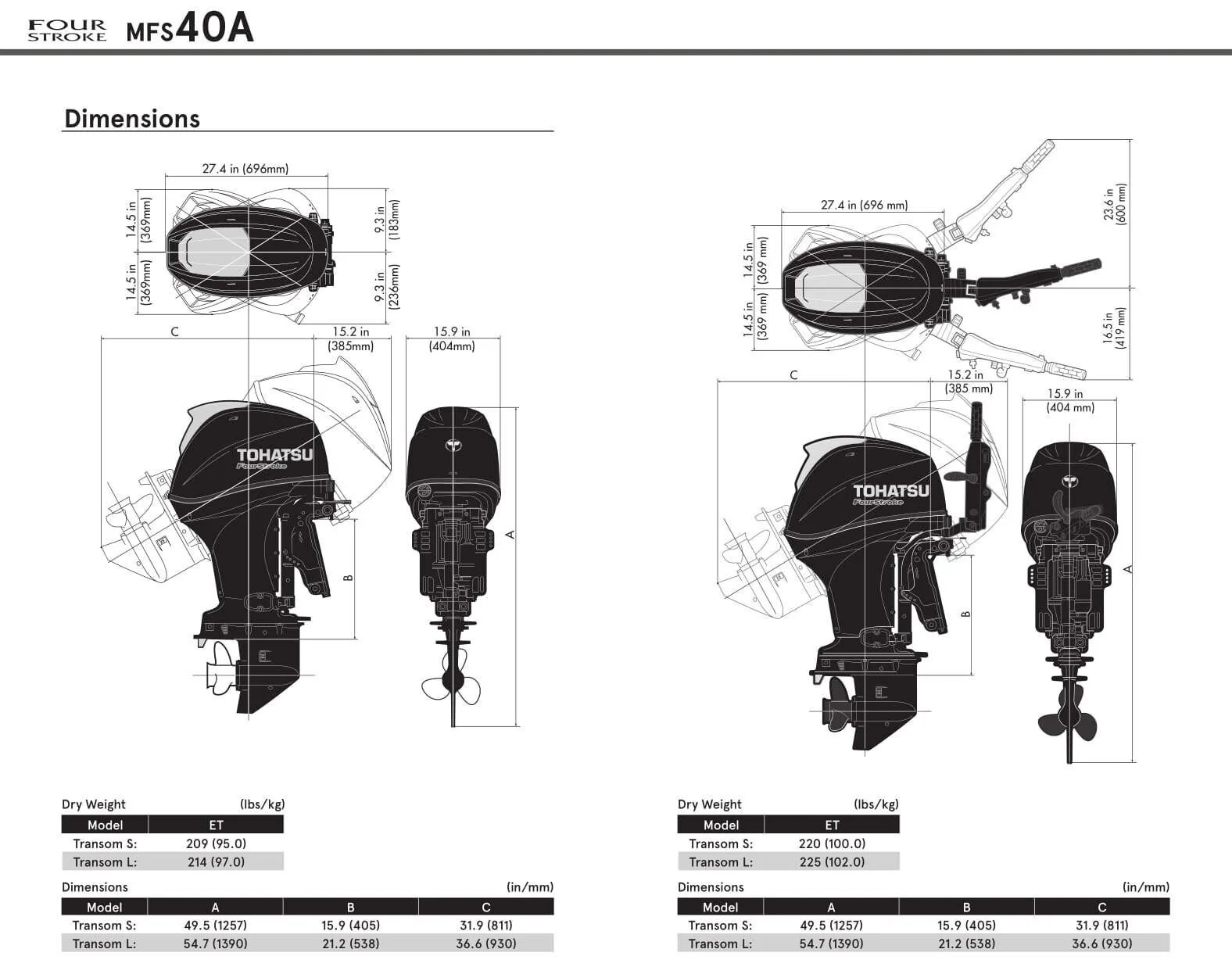 Tohatsu 40 PK buitenboordmotor MFS40A ETL - Image 6
