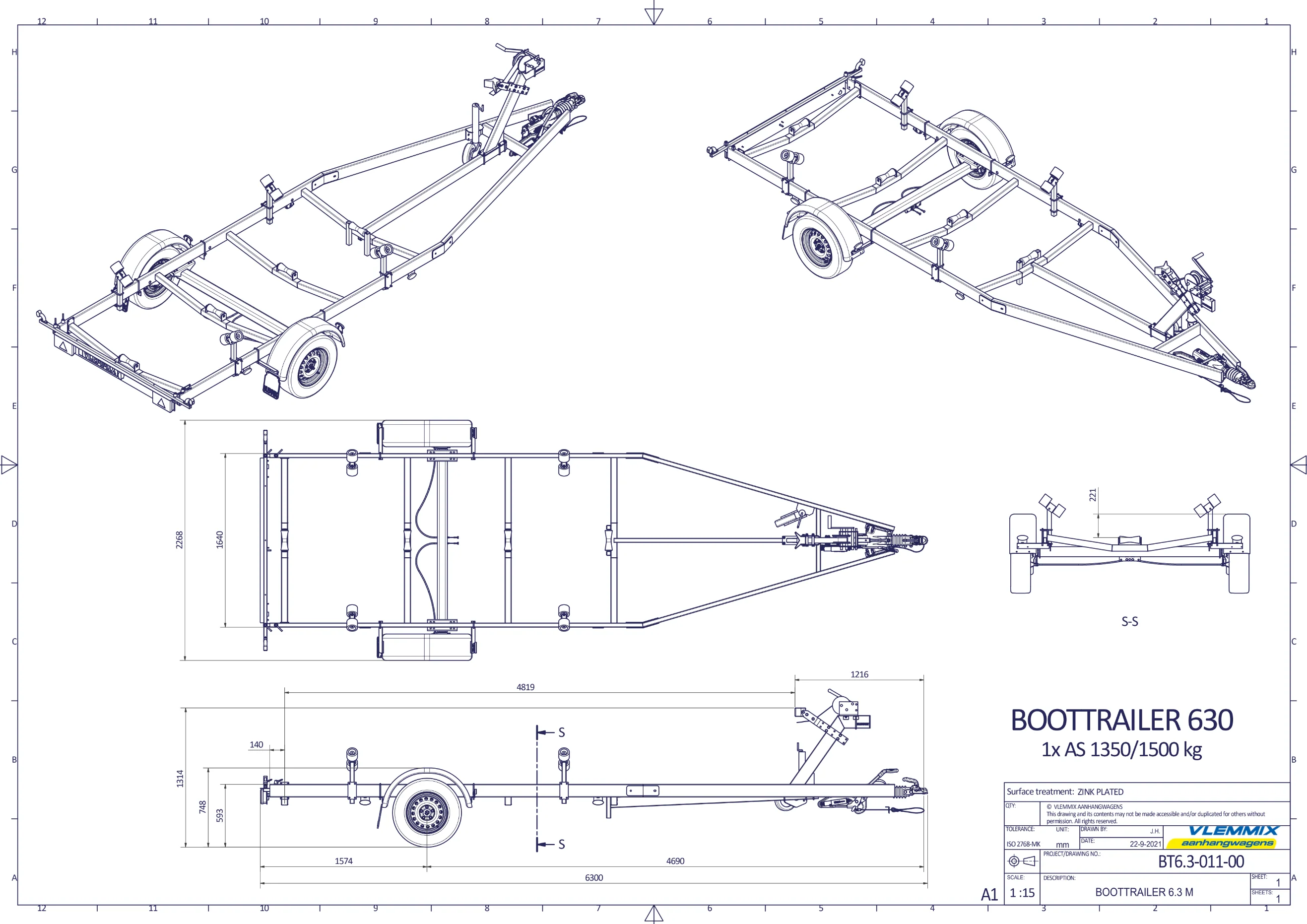 Vlemmix geremde boottrailer - Image 74